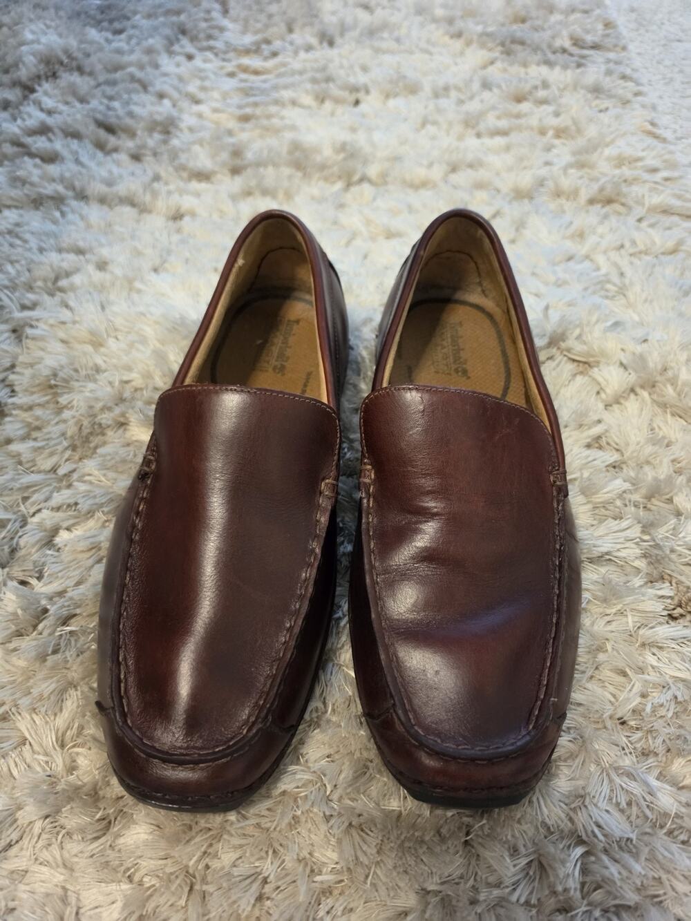 TIMBERLAND MEN'S ANNAPOLIS 74024 SLIP-ON LEATHER SHOES Burgundy SZ 10 LONG LAST